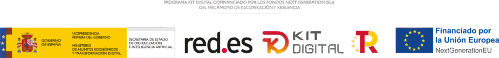 Logo Kit Digital - Programa de ayudas para la digitalización de pequeñas empresas y autónomos, financiado por la Unión Europea a través de los fondos Next Generation EU